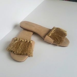 Halston Heritage "Fran" Fringe Sandals